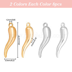 16Pcs 2 Colors Brass Pendants&nbsp;KK-AR0004-65