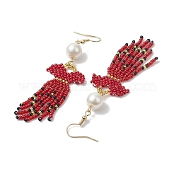 Handmade Seed Beads Dangle Earrings&nbsp;EJEW-MZ00138