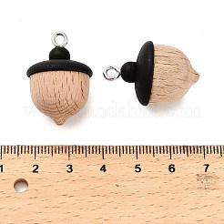Wood and Iron Pinecone Pendants&nbsp;PALLOY-R155-02P