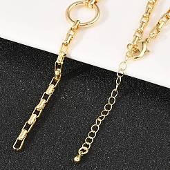 Brass Box Chain Y Lariat Necklaces&nbsp;NJEW-H087-05G