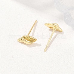 Brass Stud Earrings&nbsp;EJEW-P346-01B-G