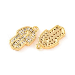 Brass Micro Pave Clear Cubic Zirconia Pendants&nbsp;KK-U017-06B-G