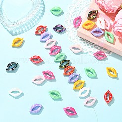 100Pcs UV Plating Opaque Acrylic Beads&nbsp;PACR-CJ0001-50