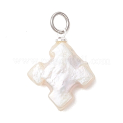 Natural Baroque Keshi Pearl Pendants&nbsp;PALLOY-JF04919-01