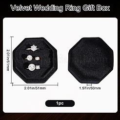 Velvet Cover Plastic Couple Ring Box&nbsp;VBOX-WH20001-02B
