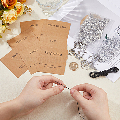 DIY Morse Code ABS Plastic Beads Bracelets Making Kits&nbsp;DIY-DC0003-49A