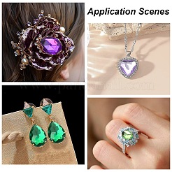 60Pcs 15 Styles Acrylic Rhinestone Flat Back Cabochons&nbsp;GACR-YW0001-05A
