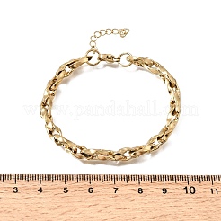 5.5MM 304 Stainless Steel Twisted Oval Link Chain Bracelets for Man and Women&nbsp;SA-CBAB767-17C-G