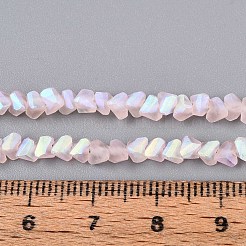 Frosted Transparent Glass Beads Strands&nbsp;GLAA-N054-4mm-02