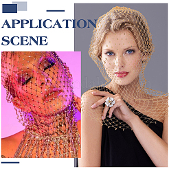 1Pc Polyester Fascinator Mesh Face Veil&nbsp;OHAR-FG0001-05B