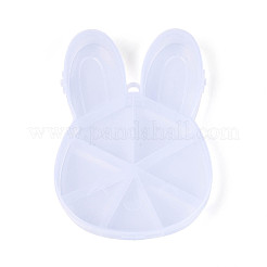 Easter Rabbit 9 Grids Plastic Bead Storage Containers with Hinged Lid&nbsp;X-CON-T001-07