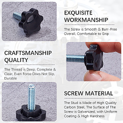 PP Plastic & Brass Plum Blossom Handle Nut&nbsp;DIY-SP0007-11C