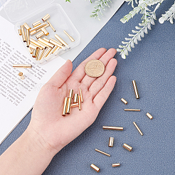 60Pcs 4 Styles Brass Tube Beads&nbsp;KK-PH0002-31G