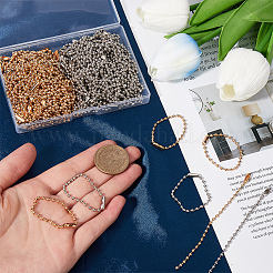 200Pcs 2 Colors Iron Ball Chains with Connectors&nbsp;IFIN-SP0001-15
