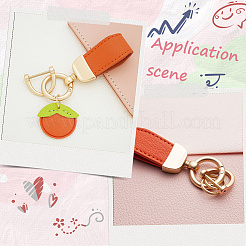 2Pcs Alloy PU Leather Pendant Keychain&nbsp;AJEW-SP0002-36