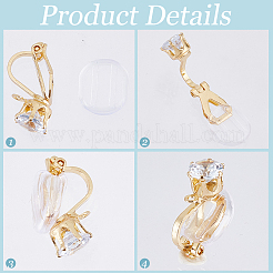 32Pcs Brass Clip-on Earring Findings&nbsp;KK-SP0001-26G