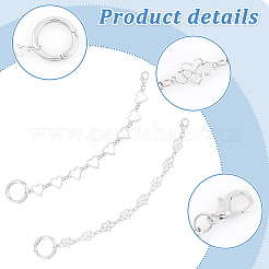 Heart Alloy Link Boot Strap Chains&nbsp;AJEW-UN00021