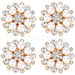 6Pcs Flower Alloy Plastic Cufflinks&nbsp;FIND-CY0001-65B