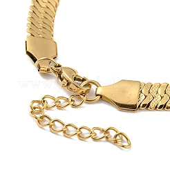 Ion Plating(IP) 304 Stainless Steel Herringbone Chain Bracelet&nbsp;BJEW-D028-02D-01G