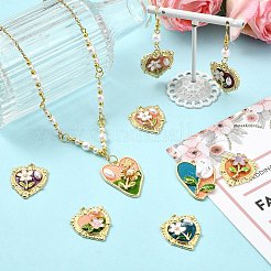 10Pcs Alloy Enamel Pendants&nbsp;ENAM-SZ0004-60
