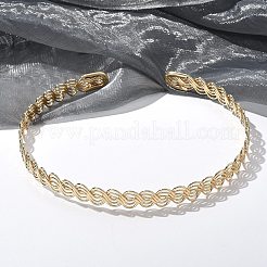 Iron Open Cuff Choker Necklaces for Women&nbsp;NJEW-M085-01G