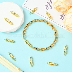10Pcs Rack Plating Brass Fold Over Clasps&nbsp;KK-SC0006-67G