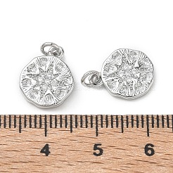 SHEGRACE Brass Micro Pave Clear Cubic Zirconia Pendants&nbsp;XGRQ3K203-529P