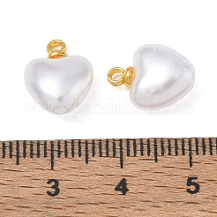 Brass & ABS Plastic Imitation Pearl Pendants&nbsp;PL-CBABB5B-01B-G