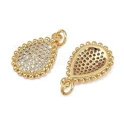 Brass Micro Pave Cubic Zirconia Pendants&nbsp;KK-S526-02G
