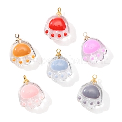 30Pcs 6 Colors Transparent Glass Pendants&nbsp;GLAA-CJ0002-17