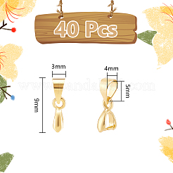 40Pcs Brass Pendant Pinch Bails&nbsp;KK-UN0002-72