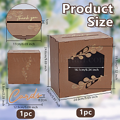 Wooden Wedding Card Storage Boxes with Visible Acrylic Window&nbsp;CON-WH0107-67