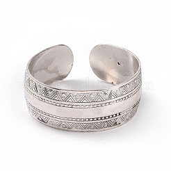Bohemia Tibetan Style Alloy Thick Open Cuff Bangle for Women&nbsp;LS-BJEW-E002-01AS-06