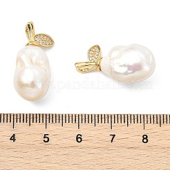 Natural Baroque Keshi Pearl Pendants&nbsp;PALLOY-JF05490