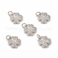 Brass Micro Pave Cubic Zirconia Charms&nbsp;LS-KK-E068-VB112