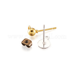 Brass Stud Earring Findings&nbsp;KK-TA0007-78
