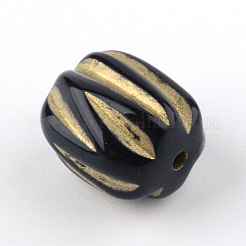 Oval Plating Acrylic Beads&nbsp;X-PACR-Q102-27B