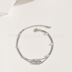 Brass Curb Chain Multi-strand Bracelets&nbsp;AC9021-2