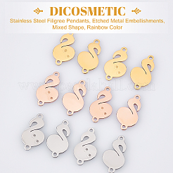 12Pcs 3 Colors 304 Stainless Steel Connector Charms&nbsp;STAS-DC0007-95