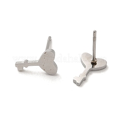 Non-Tarnish 304 Stainless Steel Stud Earrings&nbsp;EJEW-P244-03P
