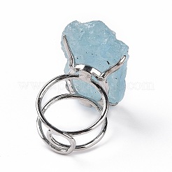 Gemstone Nuggets Cuff Ring&nbsp;RJEW-G271-01P