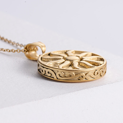 2Pcs Vintage Stainless Steel Sun Pendant Necklaces for Men&nbsp;VM5613