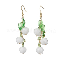 Flower Glass Dangle Earrings&nbsp;EJEW-TA00746