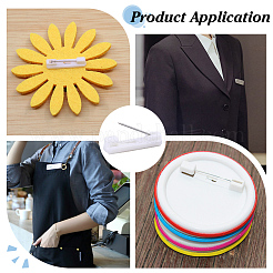 200Pcs Adhesive Plastic Back Bar Pins Brooch Findings&nbsp;FIND-PH0038-33