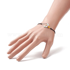 Glass Seed Braided Triangle Braided Bead Bracelet&nbsp;BJEW-MZ00026-02