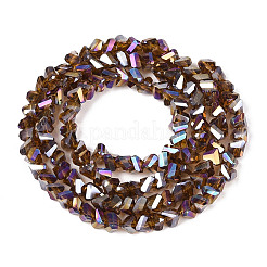 Electroplate Transparent Glass Beads Strands&nbsp;GLAA-N021-4mm-07
