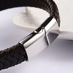 Trendy Leather Braided Cord Bracelets&nbsp;BJEW-P128-06B