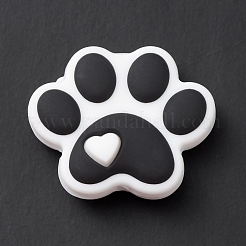 Dog Paw Print Food Grade Eco-Friendly Silicone Beads&nbsp;SIL-K002-01B