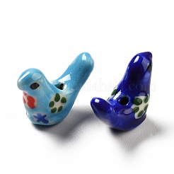Handmade Printed Porcelain Beads&nbsp;PORC-F005-04