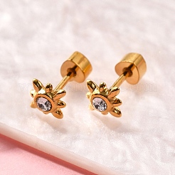 Ion Plating(IP) 304 Stainless Steel Stud Earrings&nbsp;EJEW-A118-16G-02
